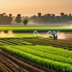 Home 8 농업 국제 협력 - Harmony of Tradition and Technology in Global Agriculture**
A vibrant, panoramic view of a fertile ...