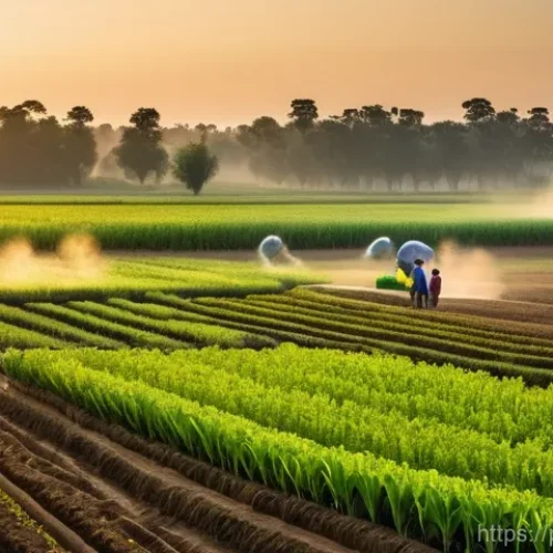 Home 20 농업 국제 협력 - Harmony of Tradition and Technology in Global Agriculture**
A vibrant, panoramic view of a fertile ...