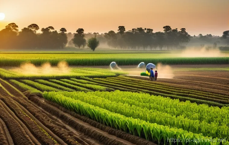 농업 국제 협력 - Harmony of Tradition and Technology in Global Agriculture**

A vibrant, panoramic view of a fertile ...