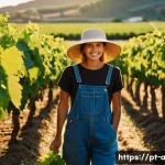 Home 13 농업 관련 정책 변화 - **Prompt:** A vibrant and lush sustainable farm in the Portuguese countryside, bathed in warm, golde...