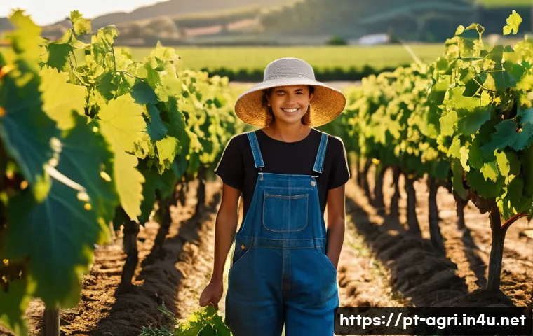 농업 관련 정책 변화 - **Prompt:** A vibrant and lush sustainable farm in the Portuguese countryside, bathed in warm, golde...